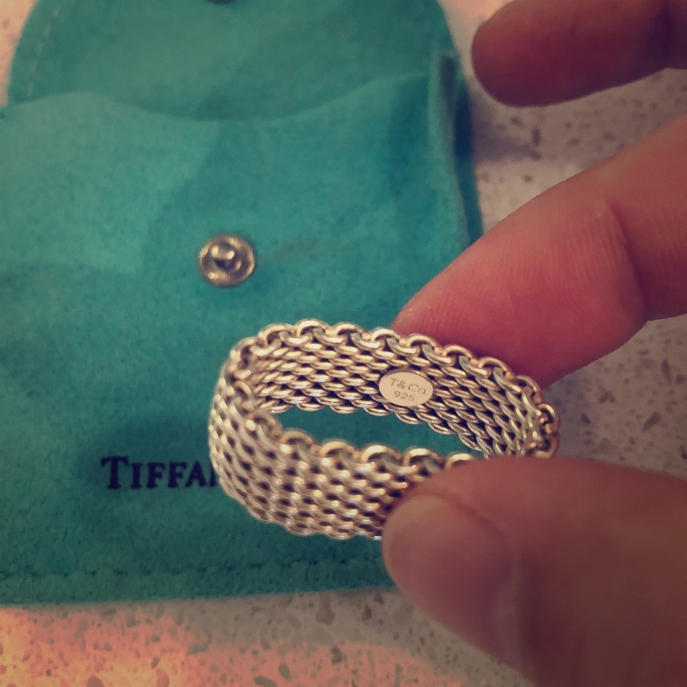 Tiffany & Co mesh silver ring